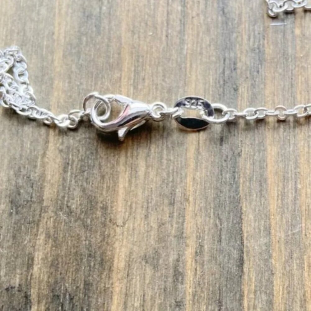 pink quartz sterling silver necklace - Picture 2 of 2